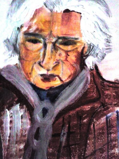 Peinture intitulée "dina (au crayon)" par Dispersee, Œuvre d'art originale,