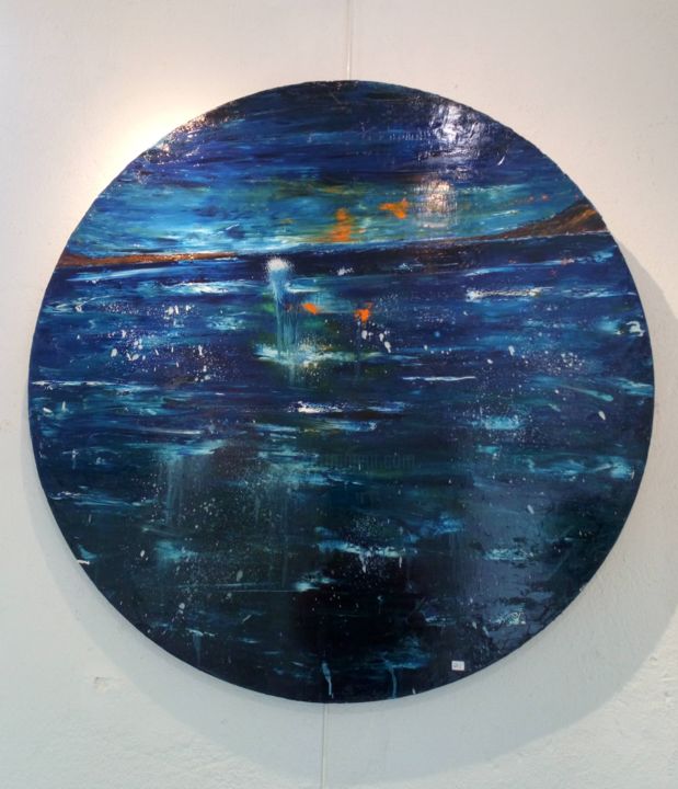 Peinture intitulée "Lunaire" par Anne-Marie Turbat, Œuvre d'art originale