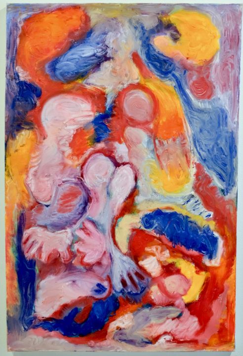Картина под названием "Fallen Angels" - Anne-Marie Delaunay-Danizio, Подлинное произведение искусства, Масло