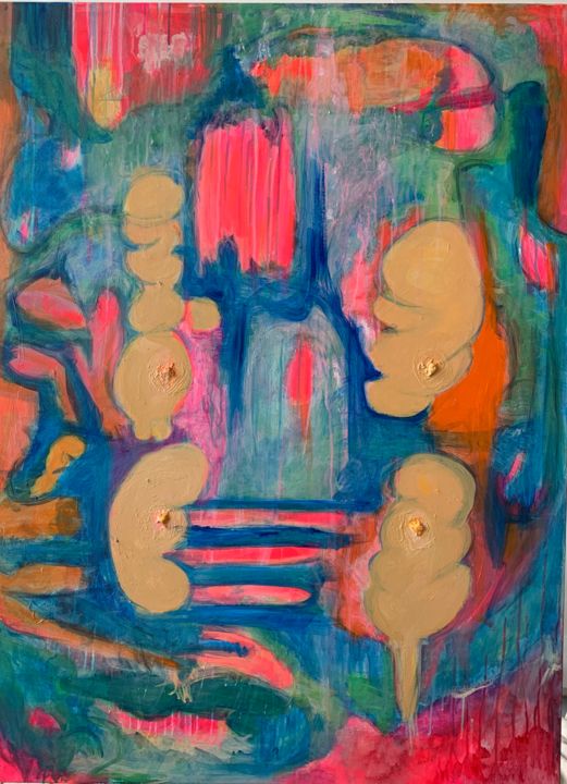 Painting titled "Android Bulbs" by Anne-Marie Delaunay-Danizio, Original Artwork, Acrylic