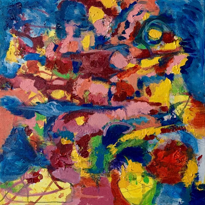 Painting titled "The Shift 1" by Anne-Marie Delaunay-Danizio, Original Art, Acrylic