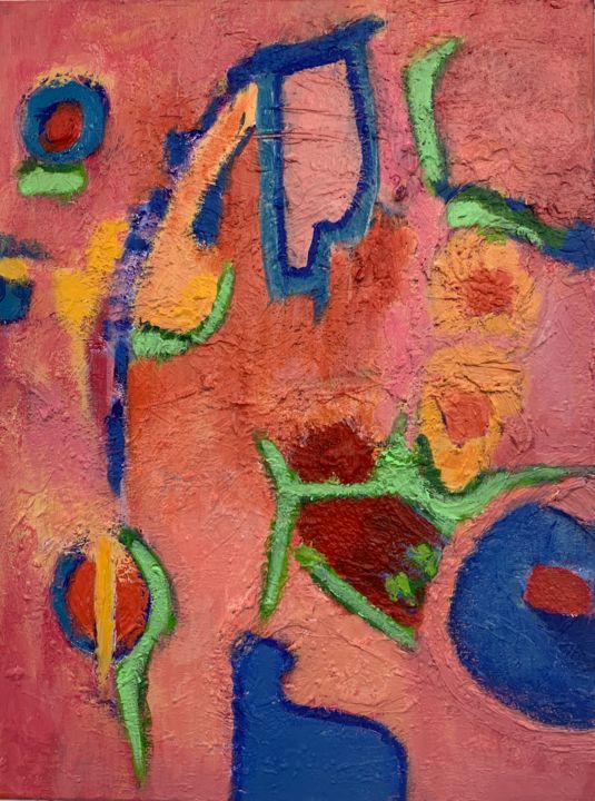 Painting titled "Her Woman’s Cave" by Anne-Marie Delaunay-Danizio, Original Art, Acrylic