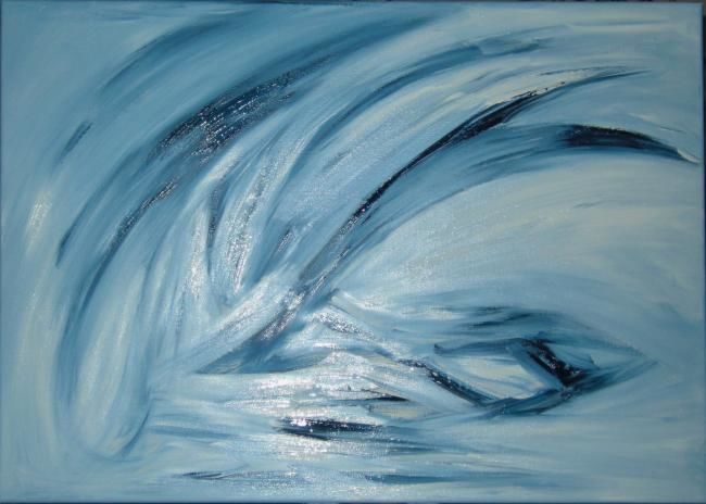 Картина под названием "L'oeil du cyclone" - Anne-Marie Duval, Подлинное произведение искусства, Акрил