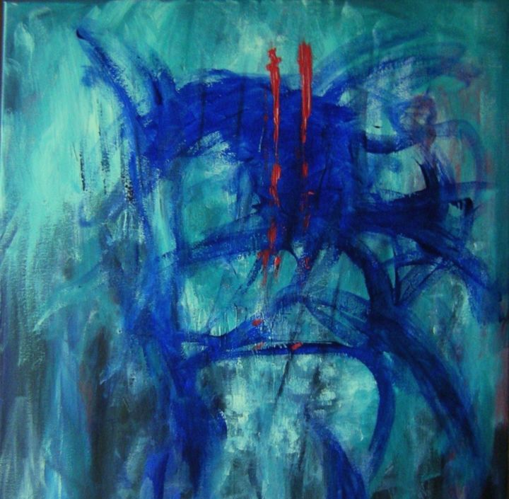 Painting titled "Désordre" by Anne-Marie Duval, Original Artwork, Acrylic
