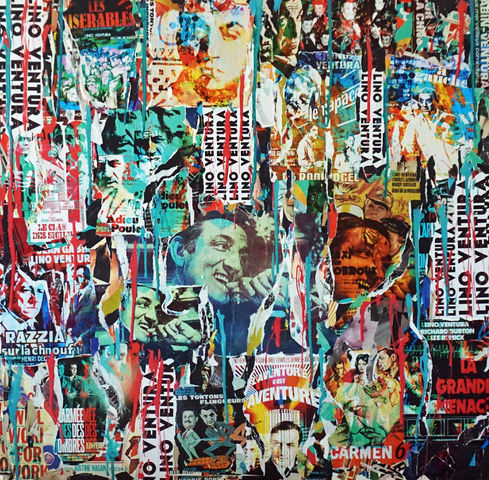 Collages intitolato "LINO" da Anne Mondy, Opera d'arte originale, Collages