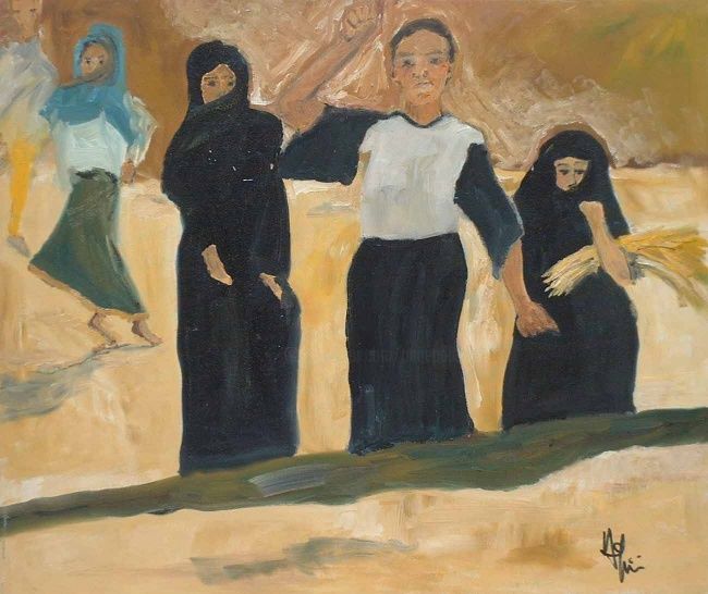 Painting titled "femmes au sud" by Anne Paul, Original Artwork