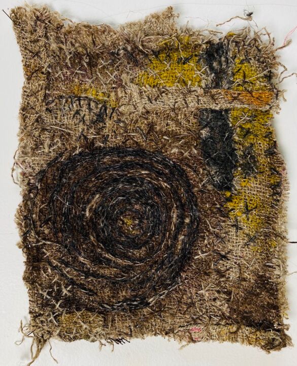 Arte textil titulada "ART BRUT TEXTILE BR…" por Annesailor, Obra de arte original, Bordado