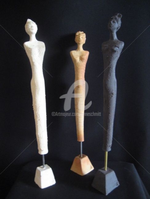 Sculpture titled "les 3 graces" by Noush, Original Artwork