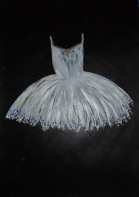 Peinture intitulée "TUTU Noir et blanc" par Anne So Hem, Œuvre d'art originale, Acrylique