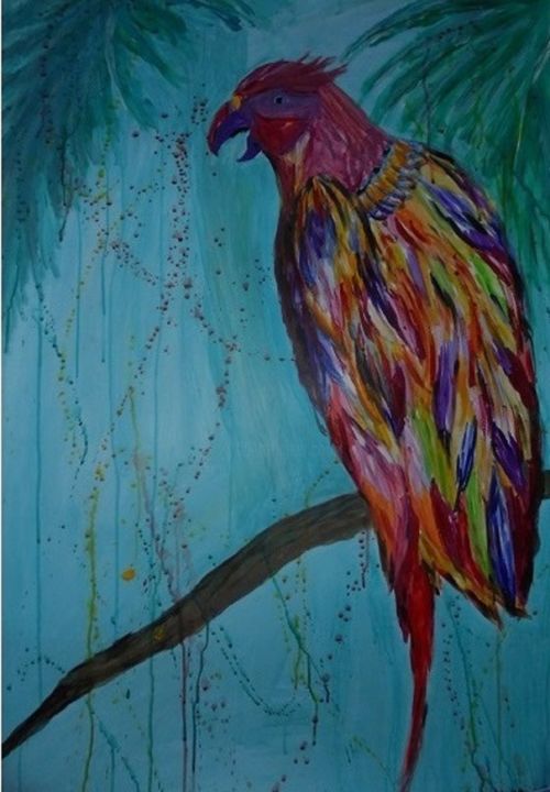 Loiseau Paradis Painting By Anne So Hem Artmajeur