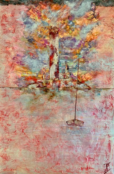 Pintura titulada "Sentinelle ... Vide…" por Anne Sophie Vieren, Obra de arte original, Oleo Montado en Bastidor de camilla d…