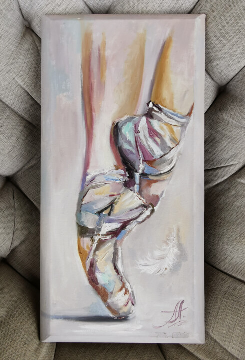 Painting titled "Ballerina painting…" by Annet Loginova, Original Artwork, Oil