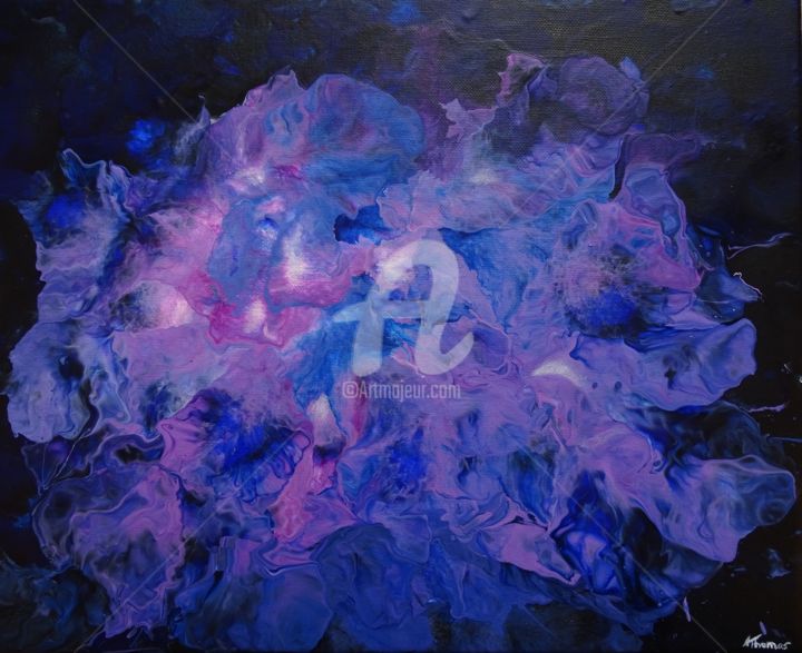 Painting titled "galaxie-secrete.jpg" by Anne Test'Arts, Original Artwork, Acrylic
