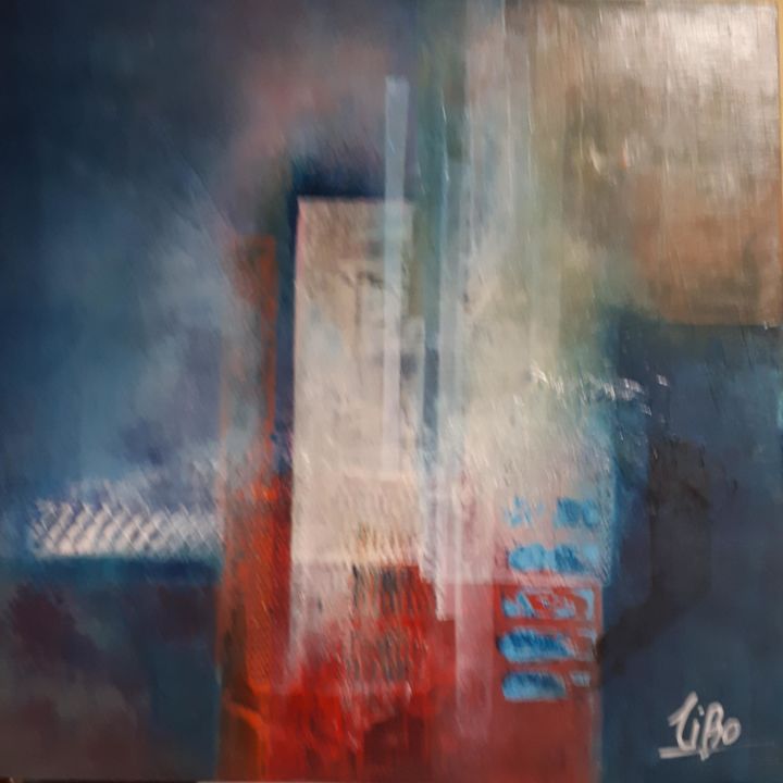 Peinture intitulée "Nocturne #artistsup…" par Tibo, Œuvre d'art originale, Acrylique