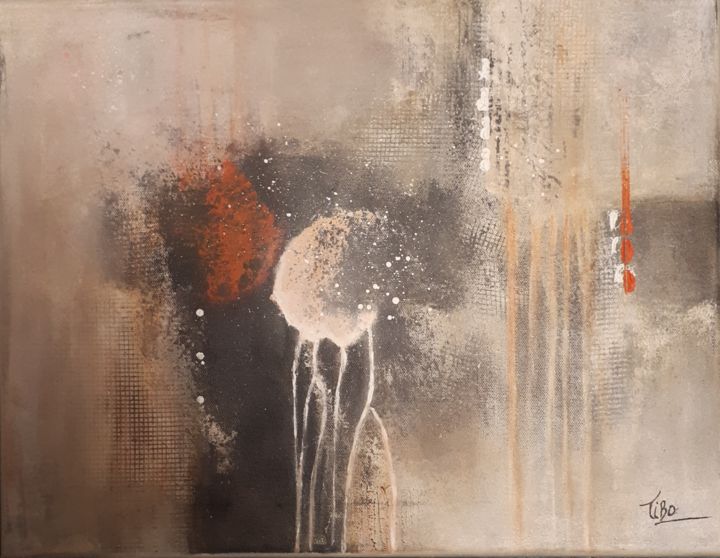 Painting titled "Se connecter" by Tibo, Original Artwork, Acrylic