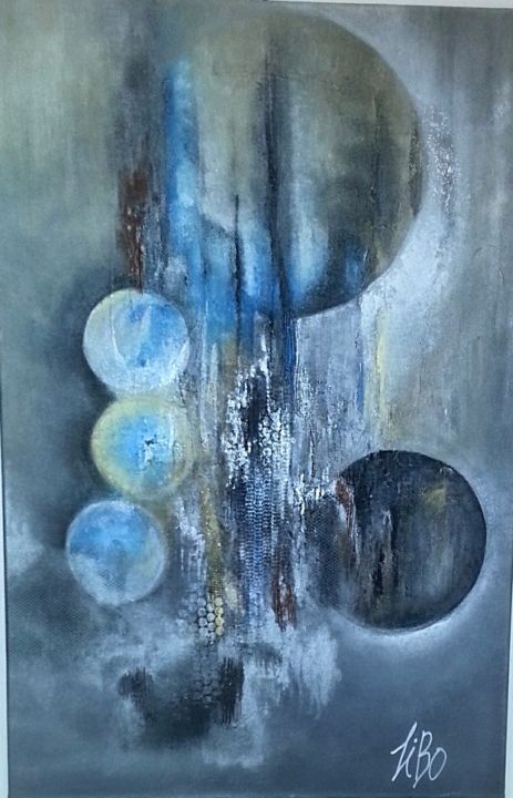 Painting titled "Alignement" by Tibo, Original Artwork, Acrylic