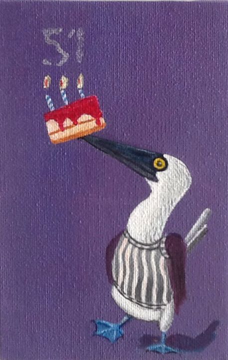Peinture intitulée "Happy birthday" par Annha, Œuvre d'art originale, Acrylique
