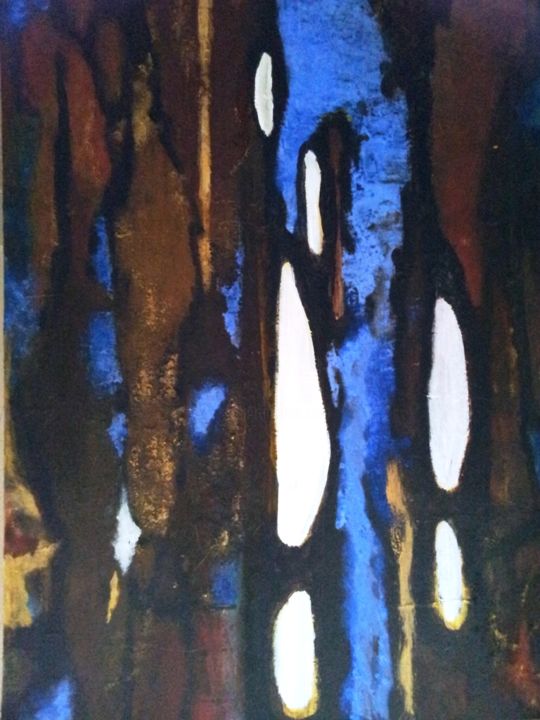 Painting titled "Origines" by Annick Bouhan, Original Artwork, Acrylic