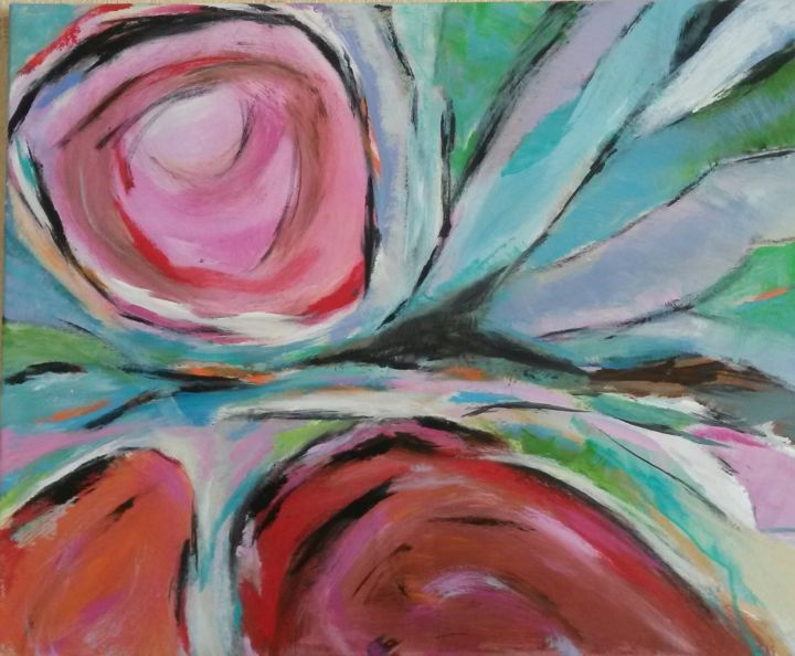 Peinture intitulée "Turbulences" par Annick Bouhan, Œuvre d'art originale, Acrylique