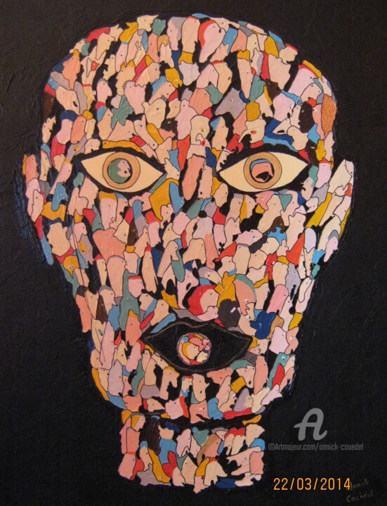 Peinture intitulée "SINGULIER PLURIEL" par Annick Couëdel, Œuvre d'art originale, Acrylique