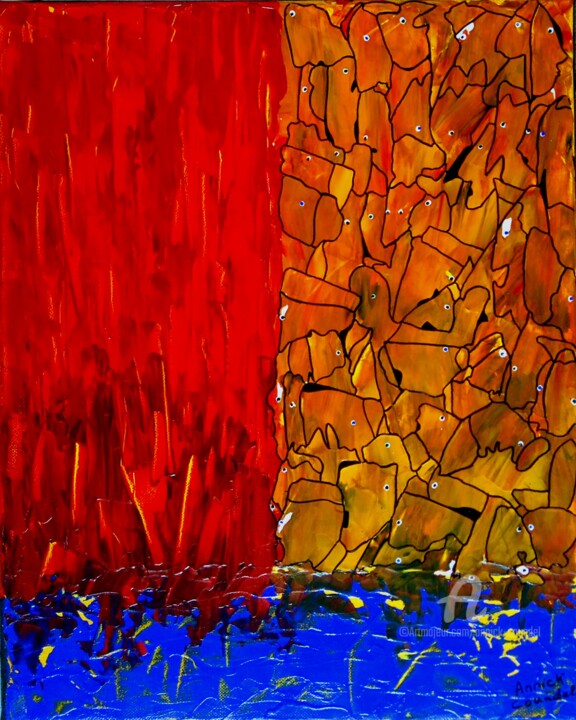 Peinture intitulée "TERRA NOSTRA 2100" par Annick Couëdel, Œuvre d'art originale, Acrylique