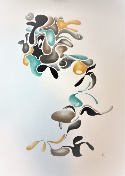 Rysunek zatytułowany „Le coq” autorstwa Annick Létourneau, Oryginalna praca, Pastel Zamontowany na Karton