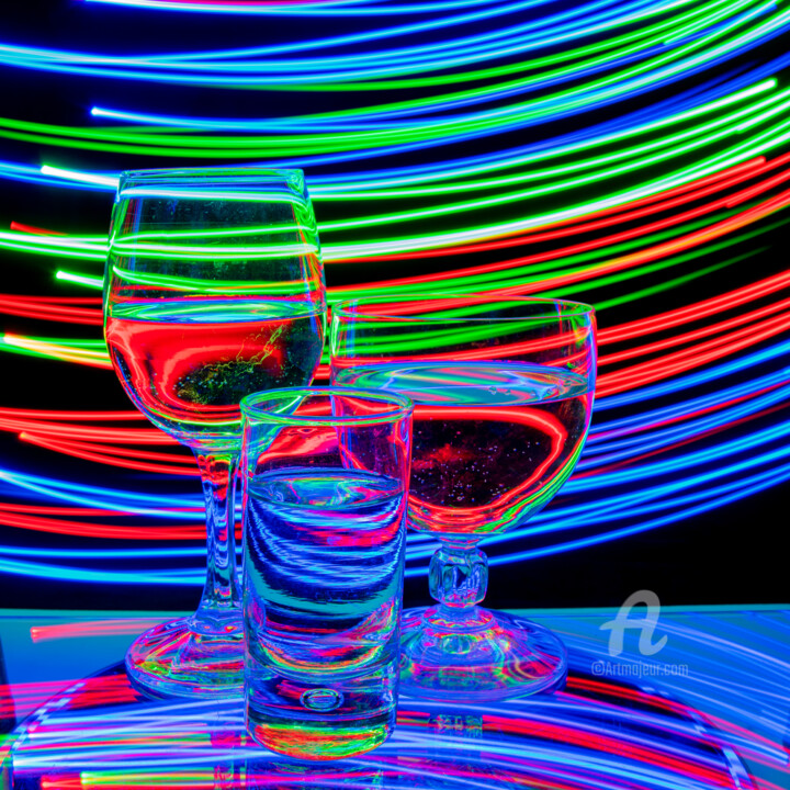 Fotografia intitolato "Tourbillon" da Annick Sabatier, Opera d'arte originale, Light Painting