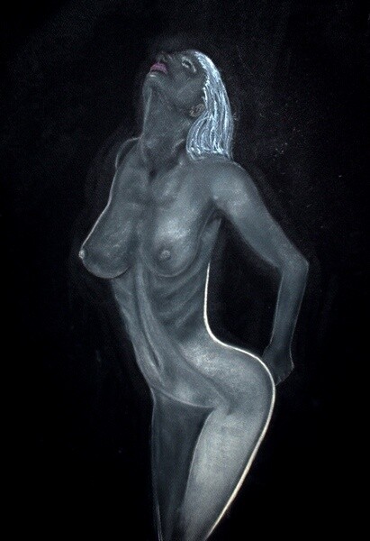 Dessin intitulée "Elancement" par Annick Terwagne, Pastelliste De La Fémin, Œuvre d'art originale