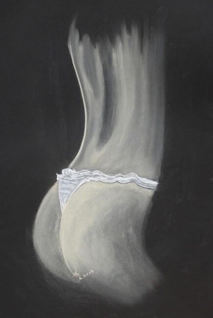Dessin intitulée "String." par Annick Terwagne, Pastelliste De La Fémin, Œuvre d'art originale