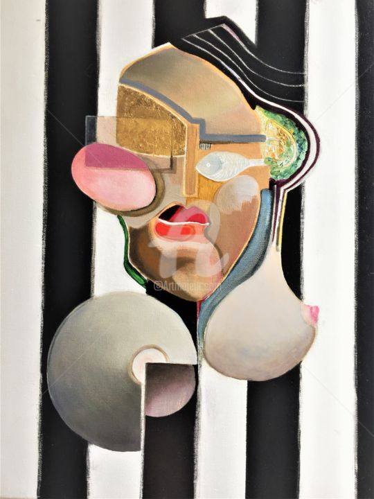 Peinture intitulée "fantastique plastiq…" par Annie Briançon Marjollet, Œuvre d'art originale, Huile