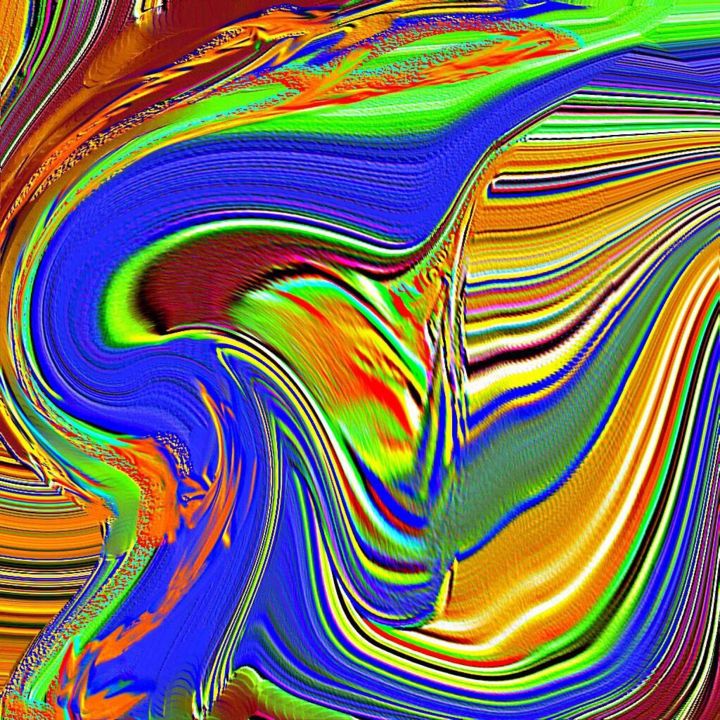 Digitale Kunst mit dem Titel "Turbulence 3" von Annie De Wiest, Original-Kunstwerk, Digitale Malerei