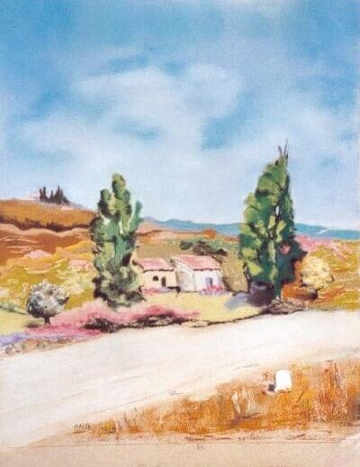 Painting titled "LA PROVENCE" by Annie Dite Ana Maillet, Original Artwork
