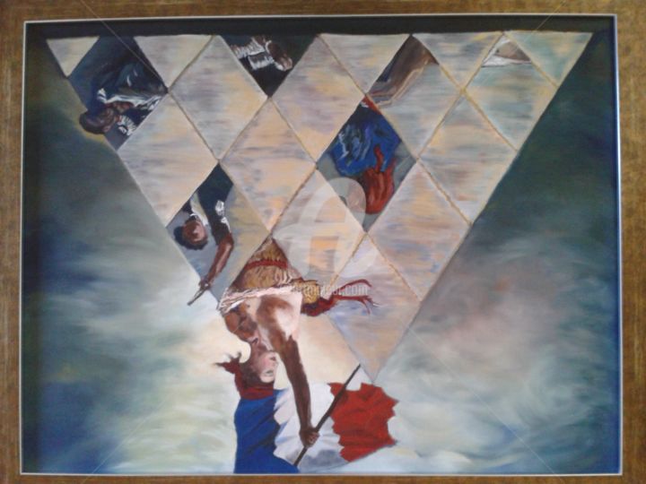 Painting titled "Ma dernière visite…" by Annie Foix, Original Artwork, Oil