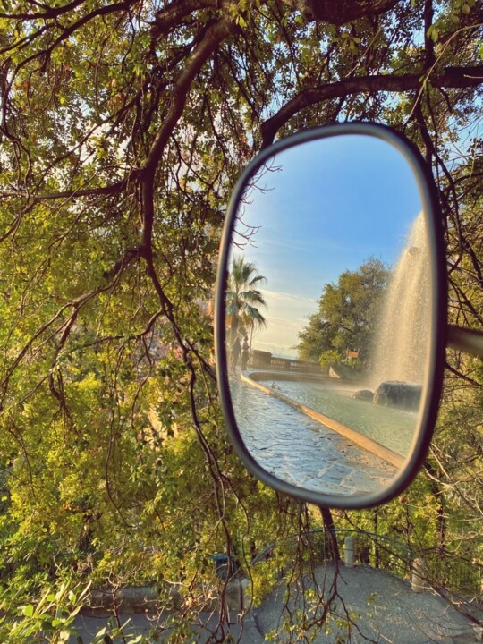 Photography titled "La Cascade du Parc" by Annie Gazé, Original Artwork, Non Manipulated Photography Mounted on Aluminium