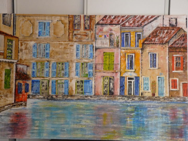 Peinture intitulée "martigues-92-60.jpg" par Annie Pages, Œuvre d'art originale, Acrylique