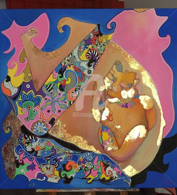 Painting titled "la-fabuleuse-aventu…" by Annie Predal, Original Artwork, Other