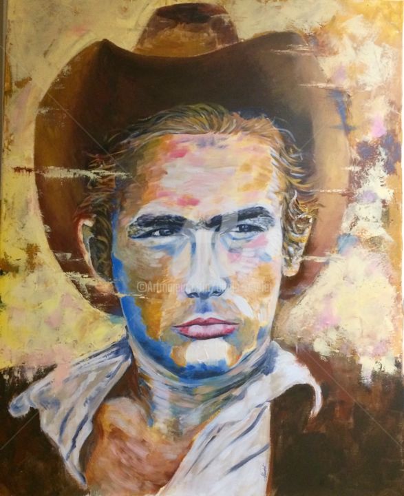 Painting titled "James" by Annie Roudet, Original Artwork, Acrylic