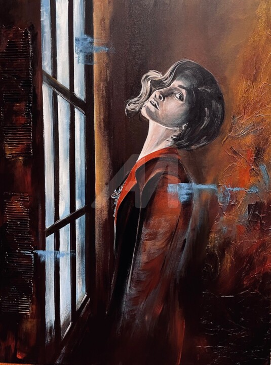 Pintura titulada "« Je te cherche par…" por Annie Roudet, Obra de arte original, Acrílico