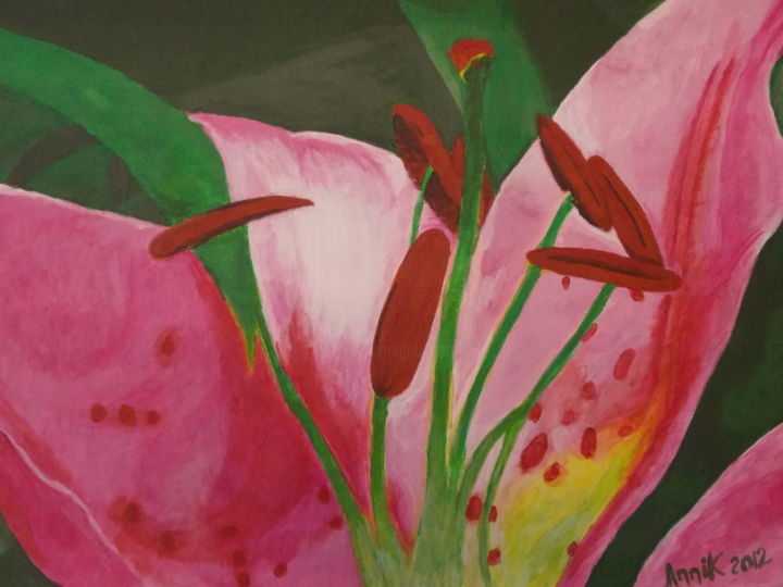Painting titled "Lily" by Annik Legault, Original Artwork, Other