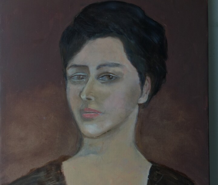 Pittura intitolato "Portrait Livia" da Ann Lahti, Opera d'arte originale