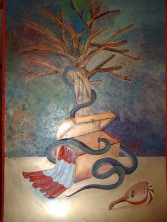 Peinture intitulée "beyrouth 2006" par Abdelali Announi, Œuvre d'art originale