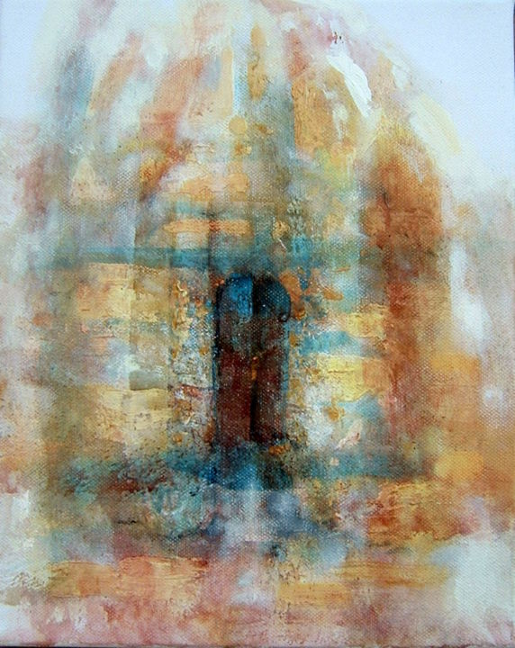 Painting titled "Door opening" by Ann-Pia Azizuddin, Original Art, Acrylic