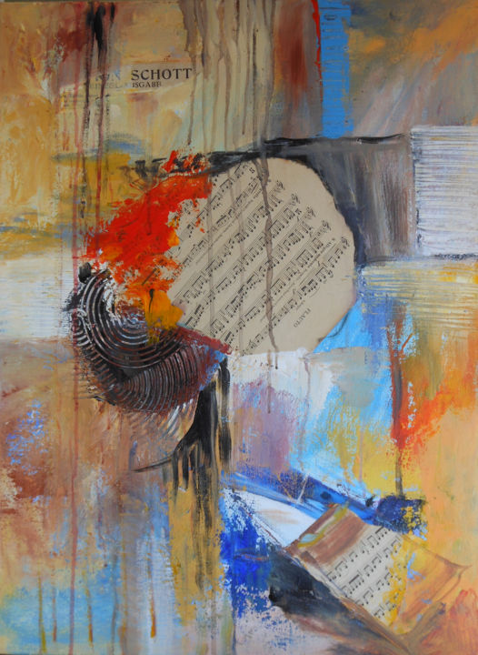 Peinture intitulée "musique-opus1.jpg" par Françoise Cariou, Œuvre d'art originale