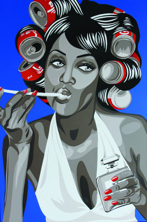 " l' épicurienne " - Painting ©2011 by Ann'SoCo -
Figurative Art, Pop Art, Portraiture, Canvas, Love / Romance, Colors, Women, Humor, annsoco, anne sophie collette, artiste france, epicurienne, galerie annsoco lambersart, annesoco, colette, femme, peinture humour, coca, naomie, chanel, parfum, icone mode