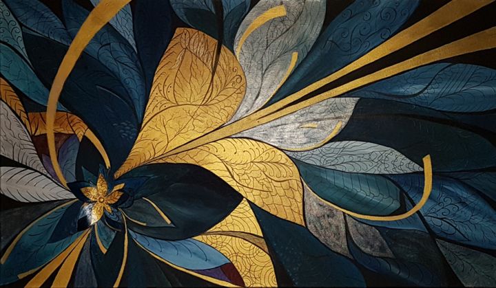 Blue Garden Painting By Anonciata Braun Brinkmann Artmajeur