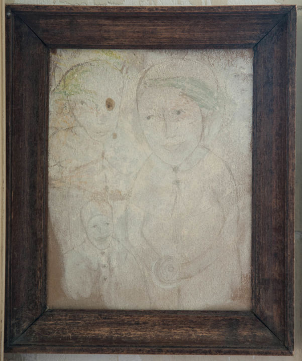 Dessin intitulée "Famille" par Anouk Gallery, Œuvre d'art originale, Papier