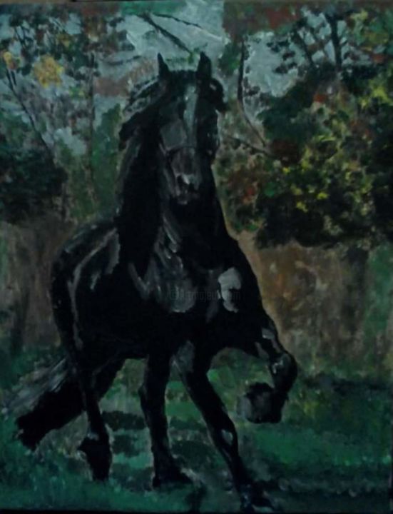 Painting titled "Black power.jpg" by Anouk Bogdan, Original Art,