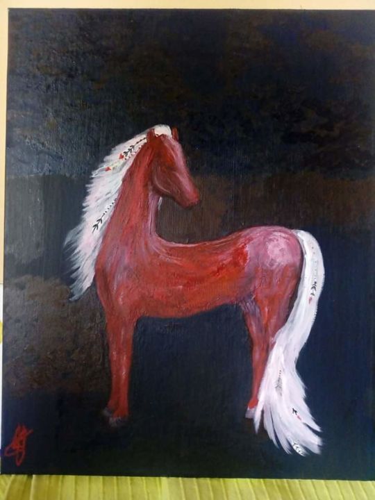 Painting titled "Alter ego" by Anouk Bogdan, Original Art,
