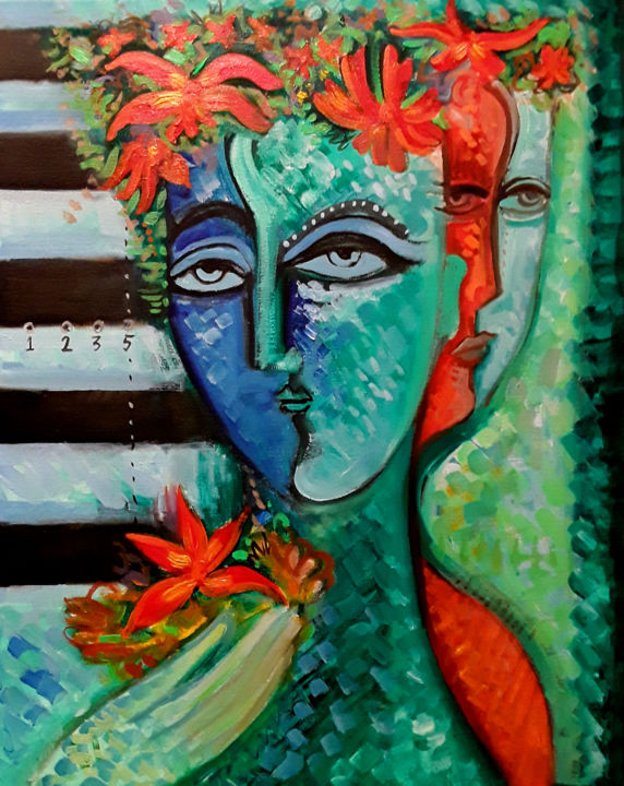 Digital Arts titled "Red Flower" by Anoushavan Hovakimian, Original Artwork, 2D Digital Work