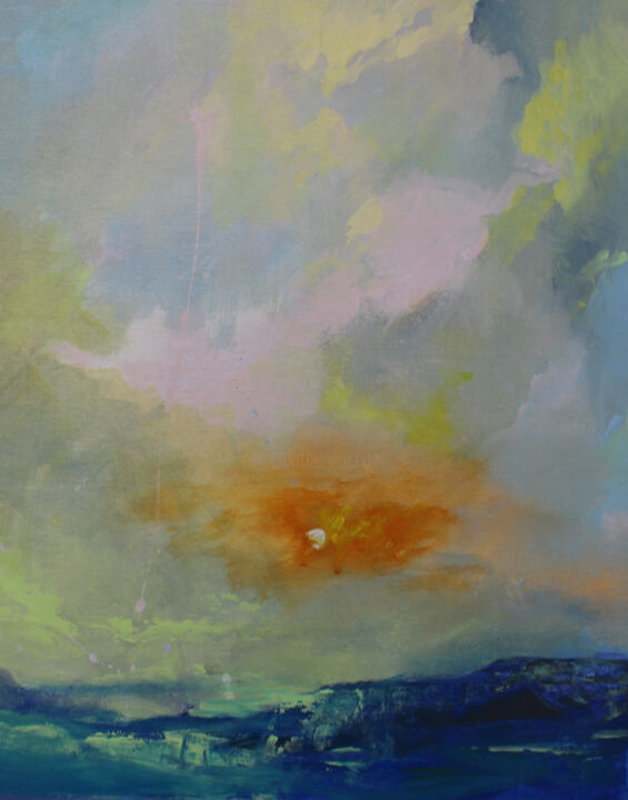 Pintura intitulada "Sunset" por Anry Lys, Obras de arte originais, Acrílico